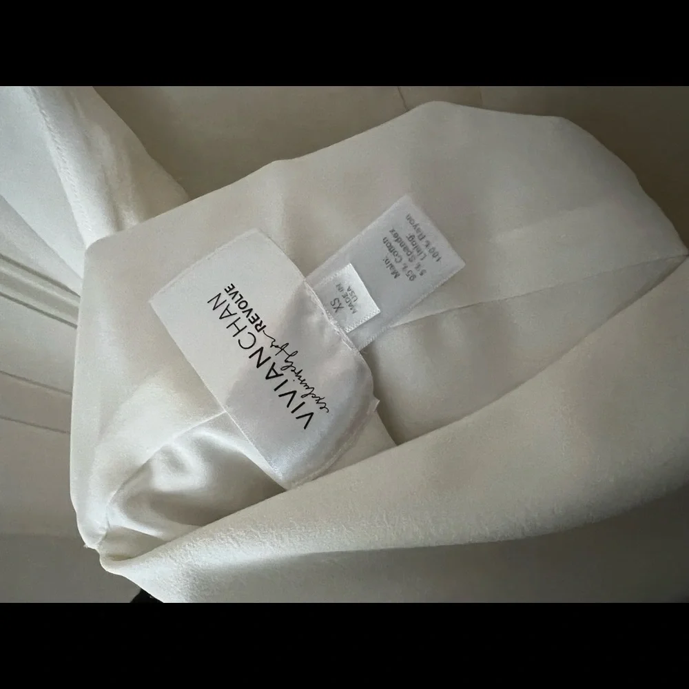 Revolve White Low Cut Mini Dress - Picture 5 of 5